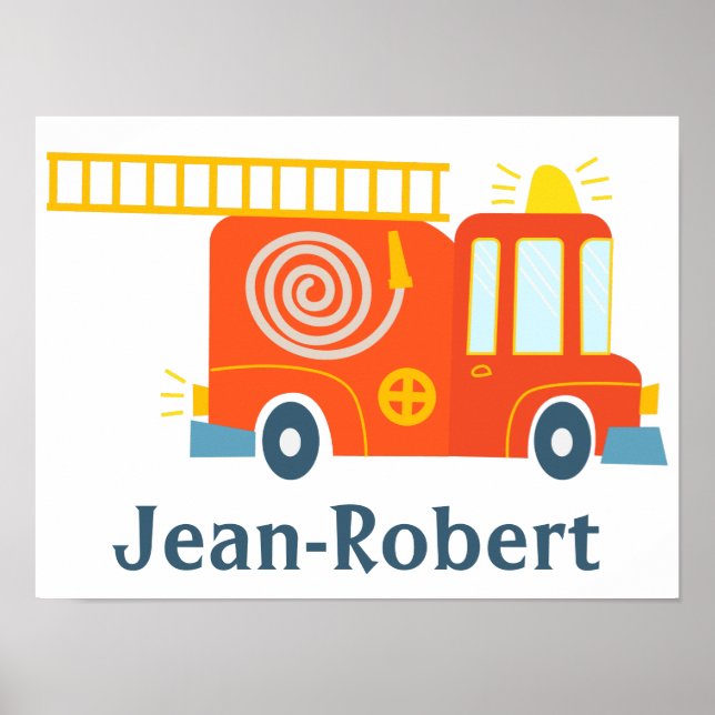 Póster Sirena de la escalera de la manguera del camión de (Frente)