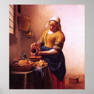 Póster Sirena de leche de Johannes Vermeer