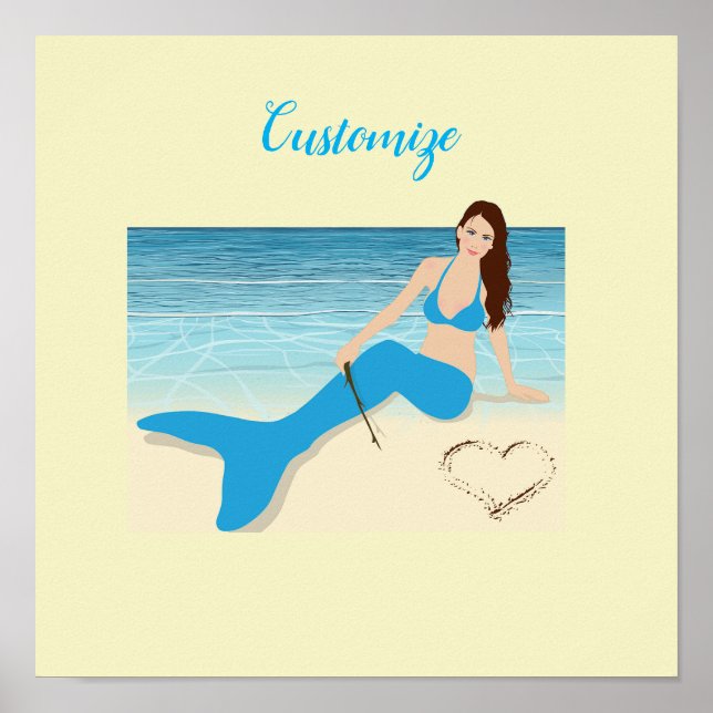 Póster Sirena de playa Valentine Thunder_Cove (Frente)