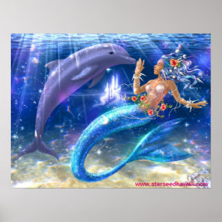 Póster Sirena/delfín
