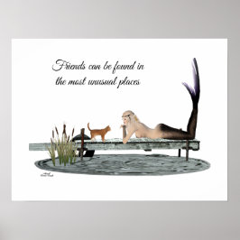 Póster Sirena En El Poster De Bocas De Barco