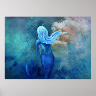 Póster Sirena en las nubes