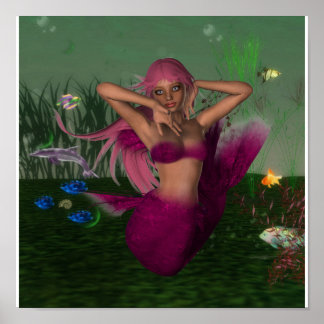Póster Sirena en Poster marino