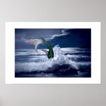 Sirena en Poster nocturno
