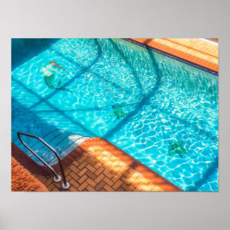 Póster Sirena en una Piscina
