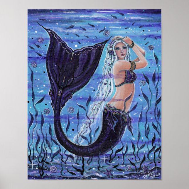 Póster Sirena gitana marina de Renee Lavoie (Frente)