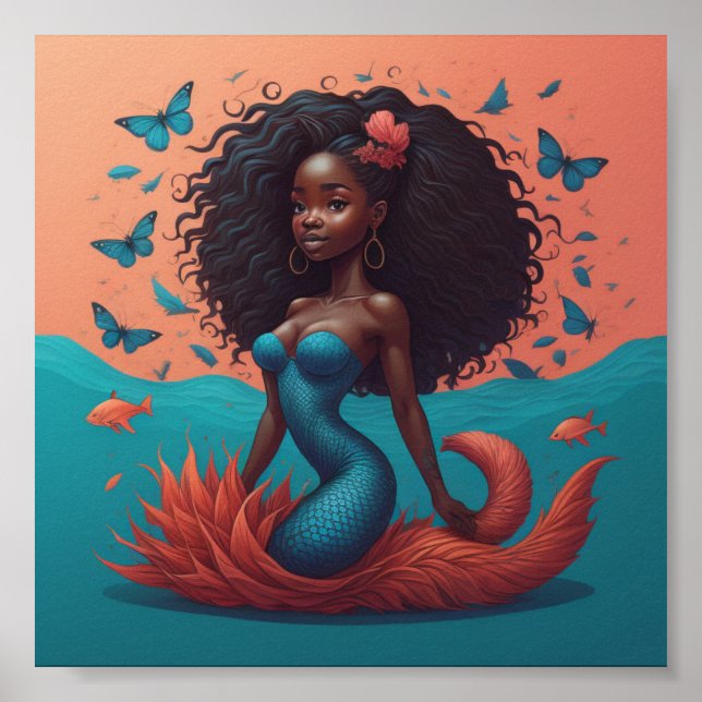 Póster sirena negra (Frente)