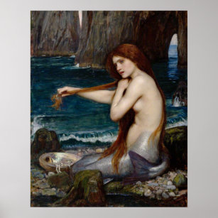 Póster "Sirena" por John William Waterhouse poster