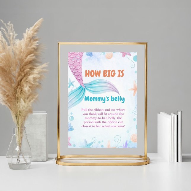 Póster Sirena: ¿Qué tan grande es el juego de Baby Shower (Subido por el creador)