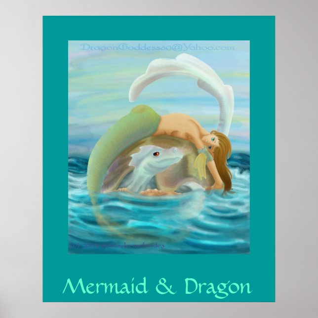 Póster Sirena y dragón (Frente)