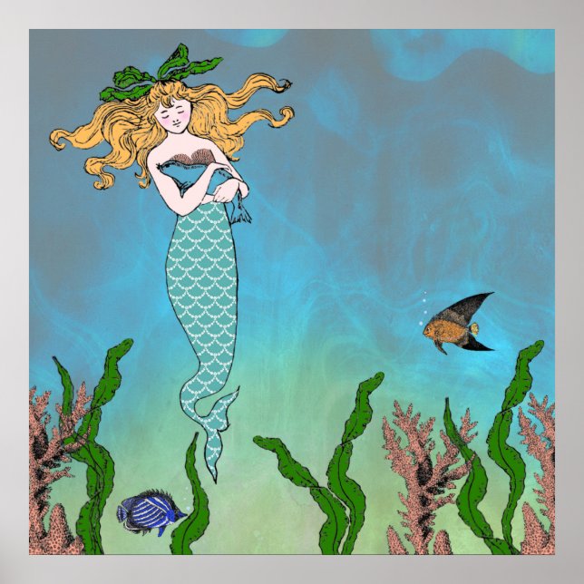 Póster Sirena y foca (Frente)