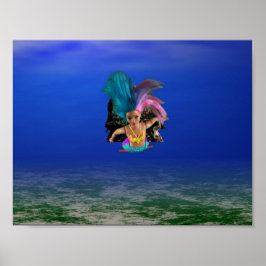 Póster Sirenas ayudando a las langostas.