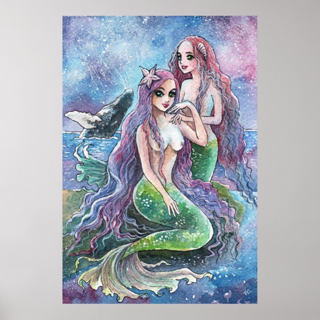 Póster Sirenas bajo las estrellas (Frente)