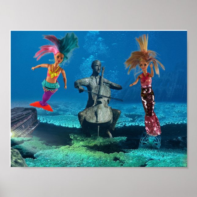 Póster Sirenas divirtiéndose. (Frente)