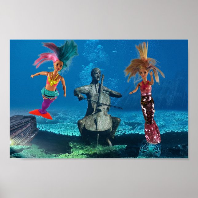 Póster Sirenas divirtiéndose. (Frente)