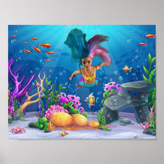 Póster Sirenas divirtiéndose. (Frente)