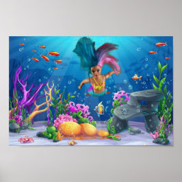 Póster Sirenas divirtiéndose.
