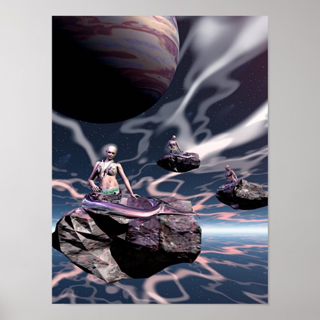 Póster sirenas espaciales (Frente)