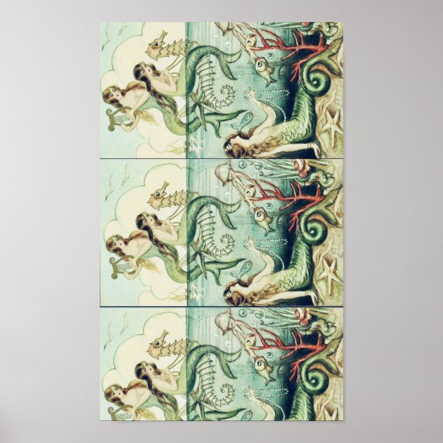 Póster sirenas marinas (Frente)