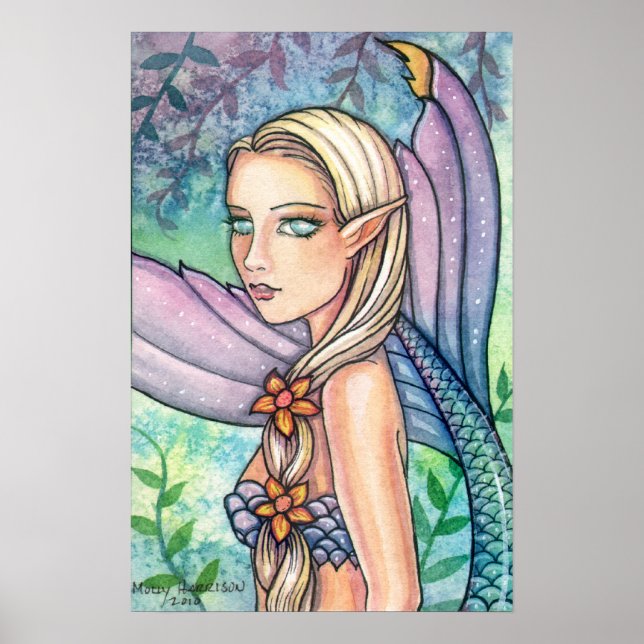 Póster Sirenita de la Poster Brook de Molly Harrison (Frente)