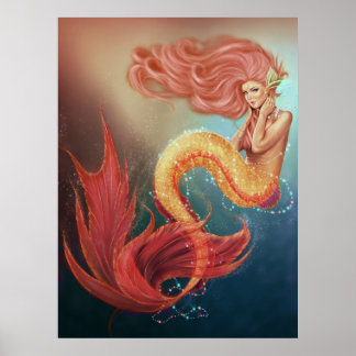 Póster Sirenita de Océanos Secretos de Joyas Marinas