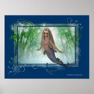 Póster Sirenita volando fuera del Poster de la fantasía d