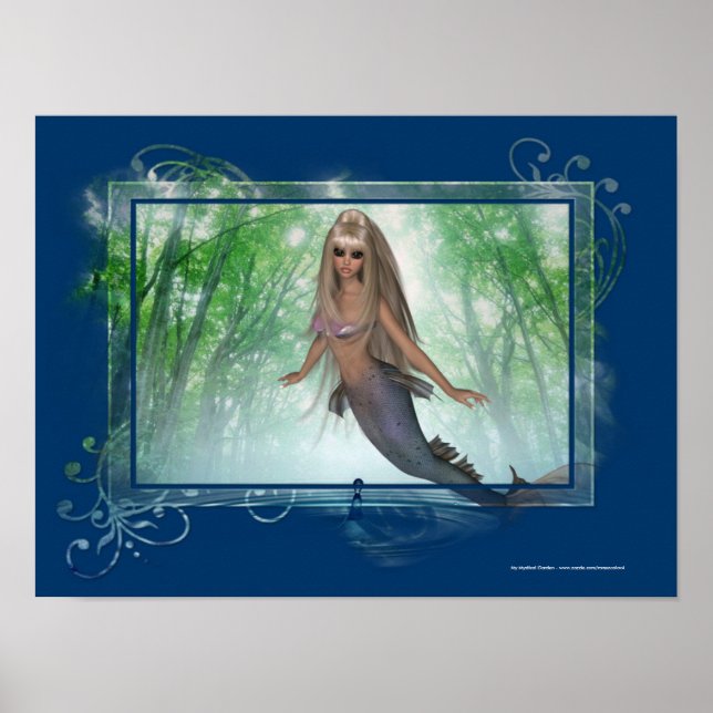 Póster Sirenita volando fuera del Poster de la fantasía d (Frente)