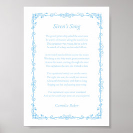 Póster Siren's Song Poem Print