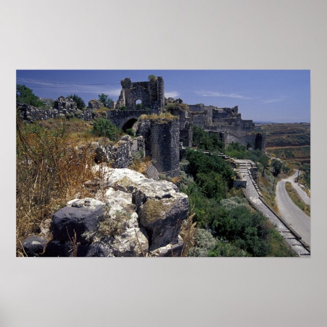 Póster Siria, Castillo de Marqab, castillo de los Cruzado (Frente)
