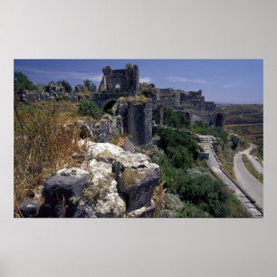 Póster Siria, Castillo Marqab, Castillo Crusaders localiz