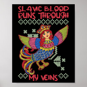 Póster Sirin Mitológico Eslavo Paganismo Nórdico Antiguo