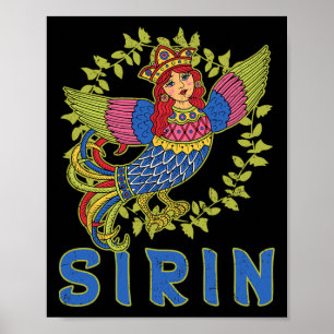 Póster Sirin Mitológico Eslavo Pagano Nórdico Antiguo K