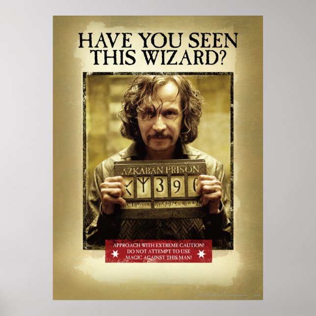 Póster Sirius Black Wanted Poster (Frente)