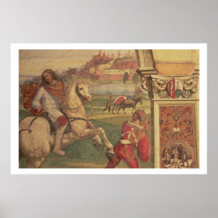 Póster Sirva a caballo, a partir de la vida de St.