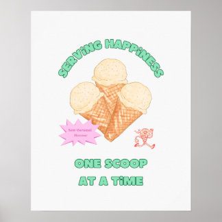 Póster Sirviendo Felicidad