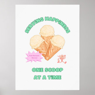 Póster Sirviendo Felicidad