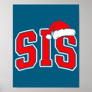 Póster Sis Claus Navidad Familia Combinando Pijama Xmas S