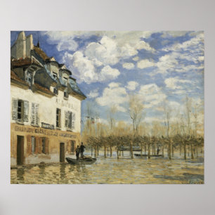 Póster Sisley - Barca en la inundación en Port Marly