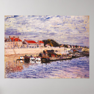 Póster Sisley - Barcazas en el Loing en Saint-Mammes