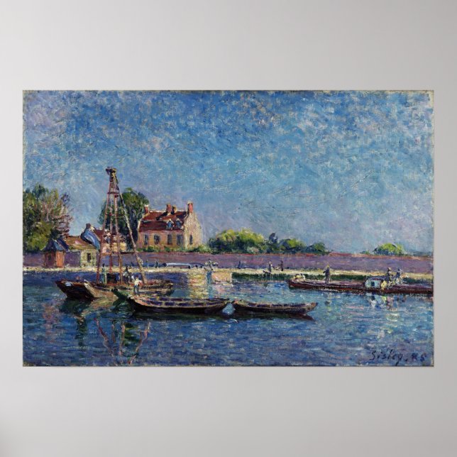 Póster Sisley - La Candada De Saint-Mammes 1885 (Frente)