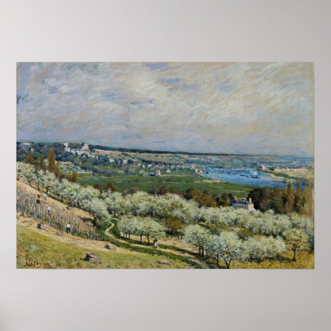 Póster Sisley - La Terraza De Saint-Germain, Primavera (Frente)