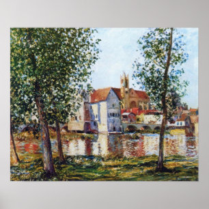 Póster Sisley - Moret-Sur-Loing Bajo el Sol de la Mañana