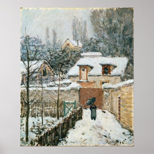 Póster Sisley - Nieve En Louveciennes (Frente)