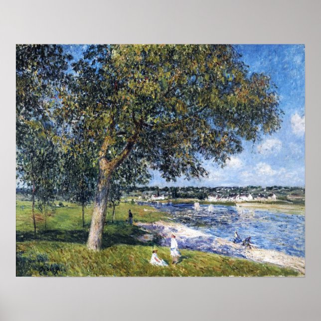 Póster Sisley - Nogal en un campo de Thomery (Frente)