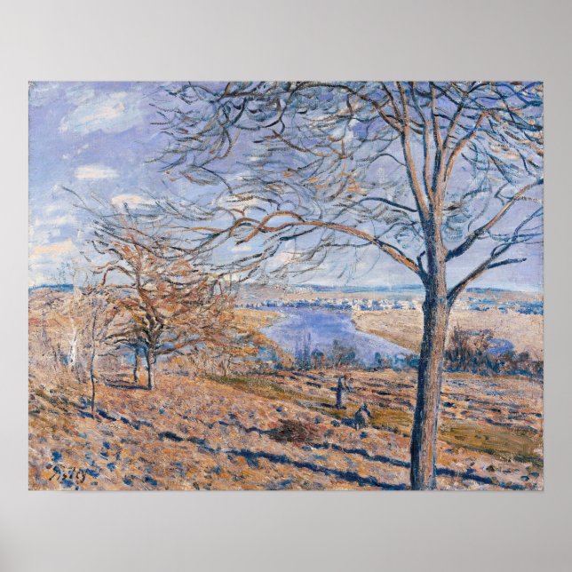 Póster Sisley - Orillas del Loing, efecto de otoño 1881 (Frente)