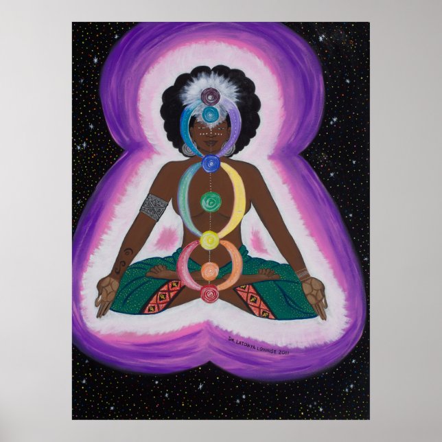 Póster Sista Soul meditando en los chakras (Frente)
