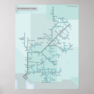 Póster Sistema 18" del río Colorado x 24"