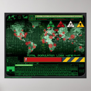 Póster Sistema de gestión del campo de batalla del brote