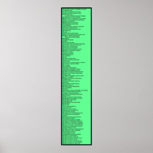 Póster Sistema decimal de Dewey: Verde caliente