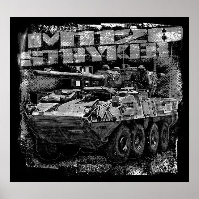 Póster Sistema móvil de pistolas M1128 Stryker (Frente)